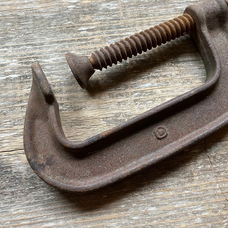 Vintage Cclamp Extra Large Heavy Duty Cast Iron C Clamp Vintage Hand