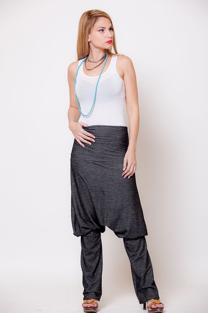 ALADDIN HAREM HIGH CROTCH PANTS NAVY BLUE main image 1