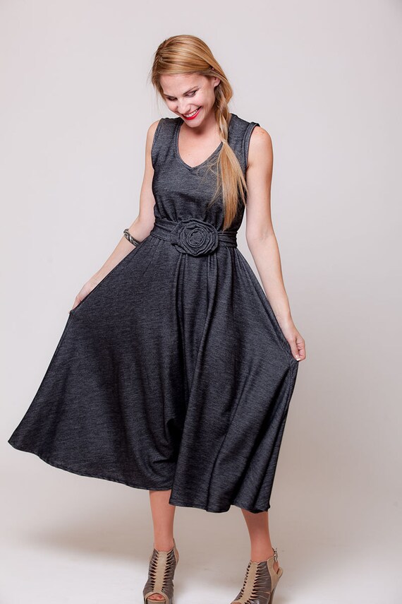 overall dress with belt