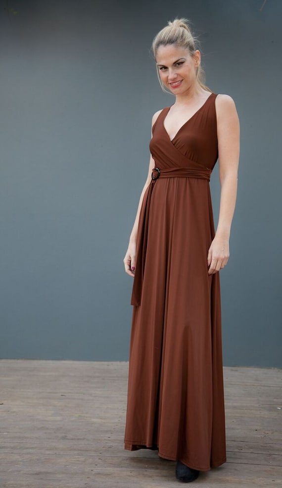 bronze maxi dress