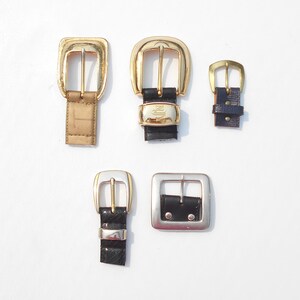 80’s Fantastic 5 Metal Belt Buckles 3 Large & 2 Medium Sized