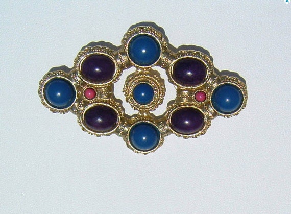 80s ORNATE Goldtone Brooch by 1928 Jewelry - image 5