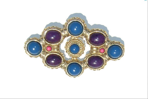 80s ORNATE Goldtone Brooch by 1928 Jewelry - image 1