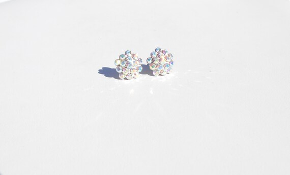 80’s  Sparkling Cubic Zirconia crystalline Cluste… - image 4