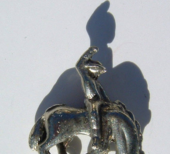 80s Ride em Cowboy Alloy Pin - image 3