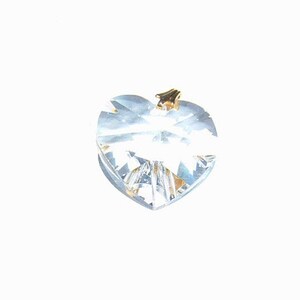 80s SWAROVSKI Crystal Clear Heart Pendant