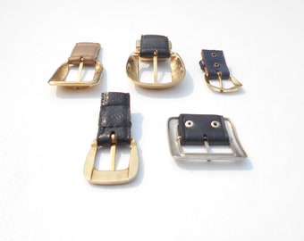 Lot of 5 Handmade Metal Belt Buckles and 3 Woven Sashes Custom 3 Piece Rope Belt Set | Hyo Silver main image 4
