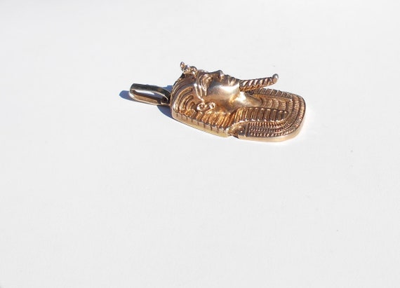 80’s Extraordinary Egyptian Pharaoh Gold Vermeil … - image 2