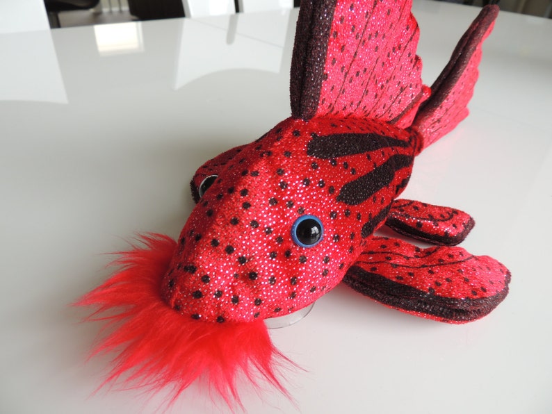 Plecostomus Plush Plushie toy sucker fish Crimson