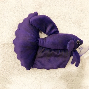 Deep Purple  Betta Fish Plush ( approximately 8 inch )
