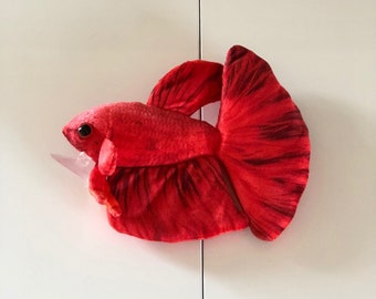 Red Betta Plushie ( approximately 8 inch )