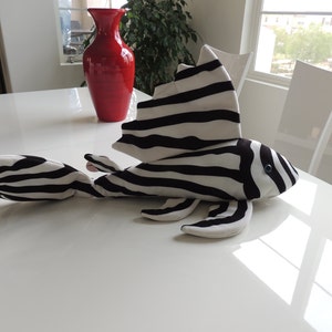 Huge Jumbo Zebra Pleco Plush (Glows) by GreenPleco