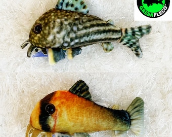 Sterbai & Metae "Bandit" Corydoras Plush Juego de bagre de 6 pulgadas