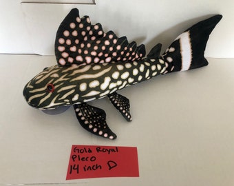 Gold Royal Pleco Fish Plushie D (14 inch)