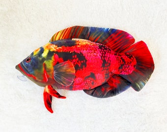 Volcano Oscar Fish Plush Approximately 24 inches