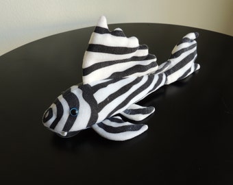 Zebra Pleco Plushie by GreenPleco