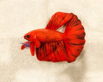 Rare Red Betta Fish Plush ( approximately 8 inch )