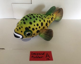 Leopard Puffer Fish Plushie A (12 inch)