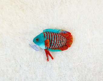 Dwarf Gourami Fish Plush Approximately 6.5 inches