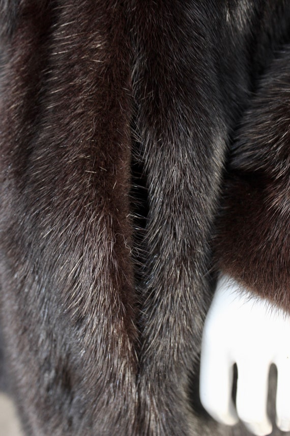 Breathtaking Glam Stunning Dark Brown Ranch Mink … - image 6