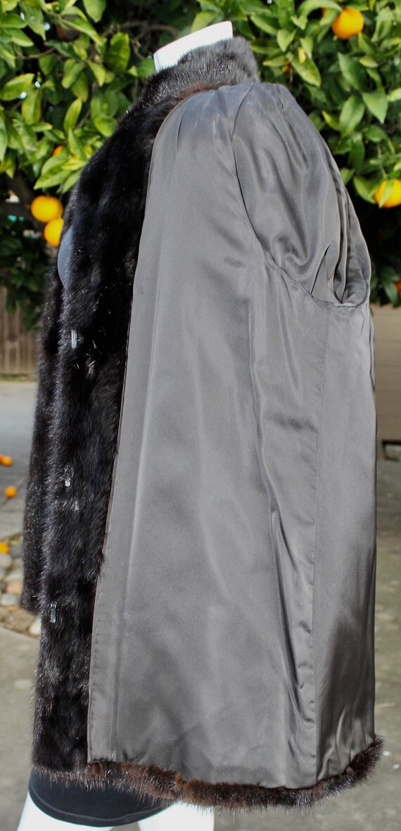 Breathtaking Glam Stunning Dark Brown Ranch Mink … - image 7