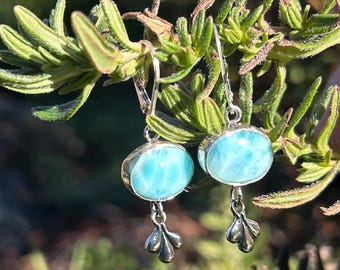 E79 Larimar sterling earrings