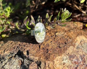 R80 Ocean Jasper sterling ring, size 7