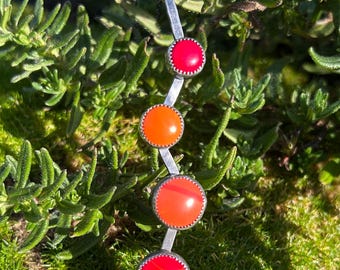 N124 Rosarita Cascading Dots Sterling pendant OOAK