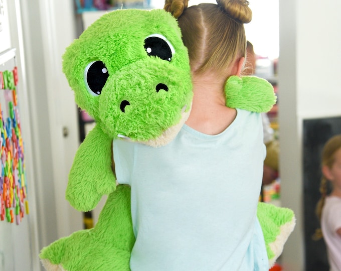 Weighted Stuffed Animal for anxiety, dinosaur plush, Sensory Plushie, Pillow, Dino Stuffie for children, adults, teens, stuffy, help sleep