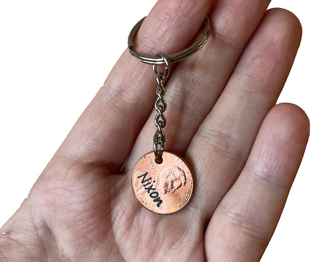 Laser engraved penny keychain or penny necklace, handwriting gift, Penny from heaven, couples penny, anniversary, memorial, stamped