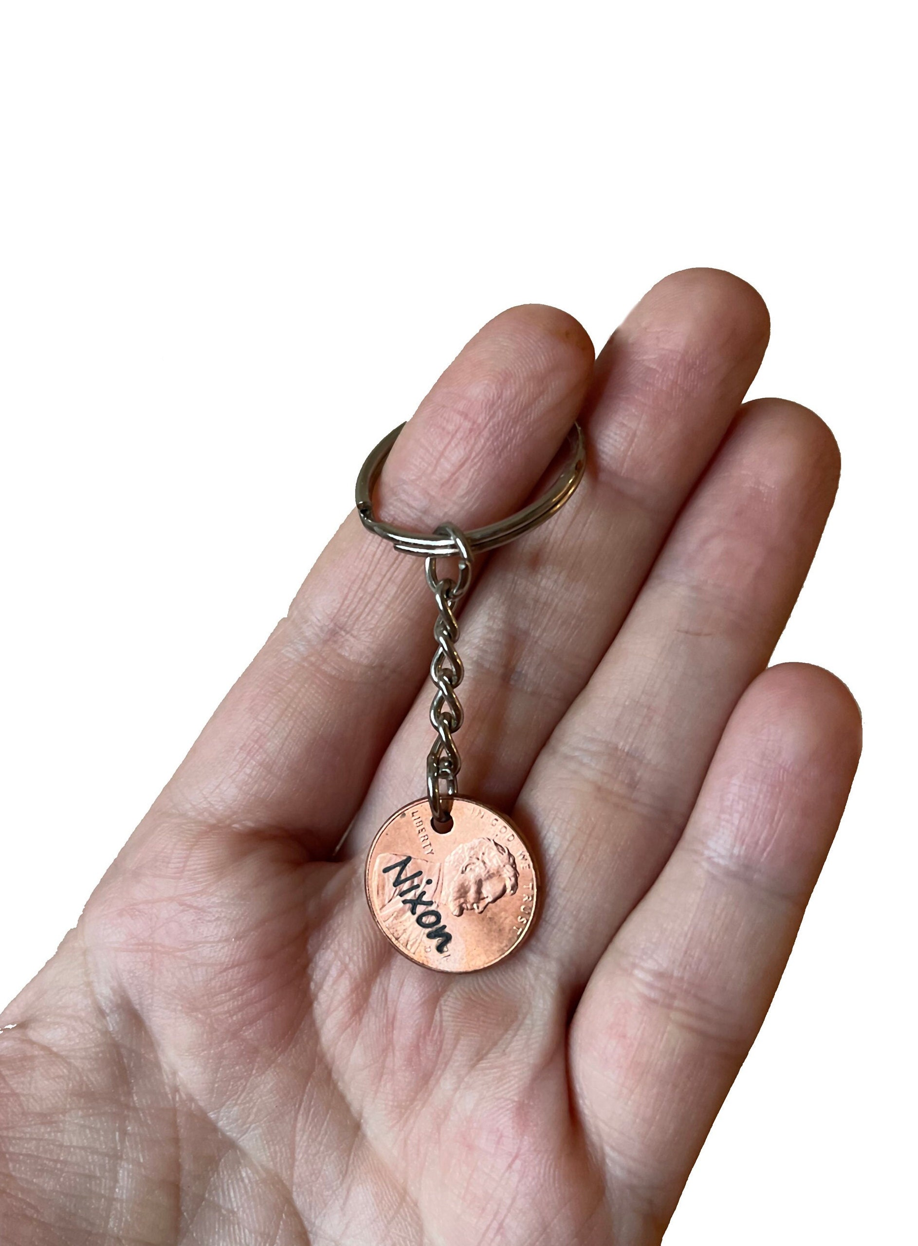 Engraved shop penny keychain