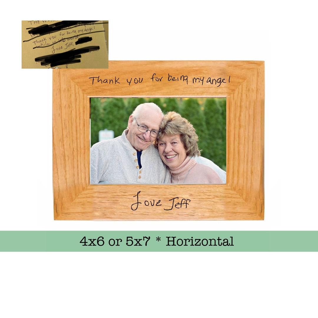 Personalized Handwriting Picture Frame: Custom Engraved Keepsake - Etsy