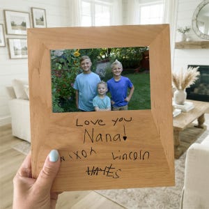 Handwriting gift Photo Frame Engraved Picture Frame Custom Signature Memorial Keepsake Gift Personalized Heirloom quality classic decor