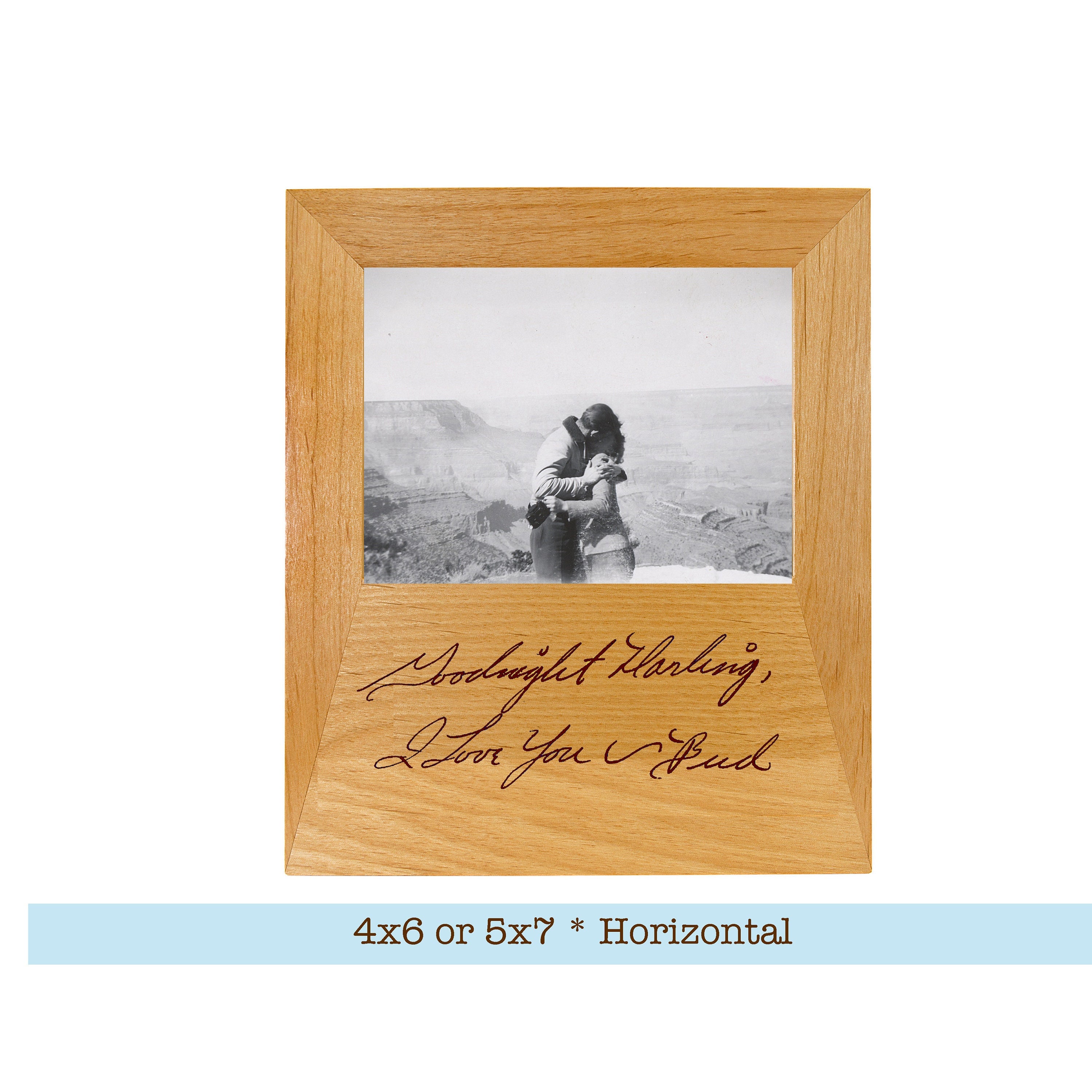 Personalized 4x6 Horizontal Wood Picture Frames - Simplicity