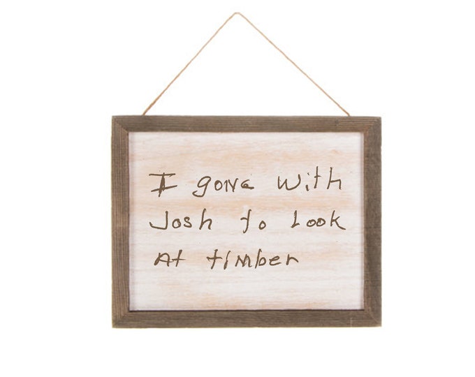 Handwriting Sign Recipe gift Engraved wood wall hanging signature, custom, farm house, handwritten, personalized memorial gift, rustic