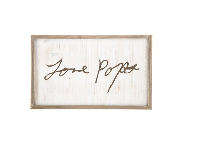 Handwriting gift, Engraved wood wall frame , signature, custom farm house, handwriting gift for men, personalized memorial gift, rustic