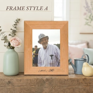 Handwriting gift Photo Frame Engraved Picture Frame Custom Signature Memorial Keepsake Gift Personalized Heirloom quality classic decor