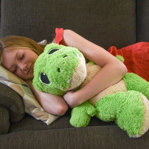 Dinosaur Decor, weighted stuffed Dino pillow, for anxiety, sensory, comfort, weighted plushie, stuffie, dinosaur lover gift, large stuffy