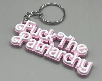 Fuck the Patriarchy Keychain | Feminist Keyring
