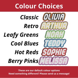 Kids Fun Toy Brick Block Sign | Custom Colour Choice Personal Nameplate Gift image 5