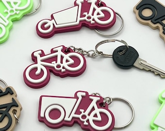 Cargo Bike Family Keychain | Box Bike Keyring
