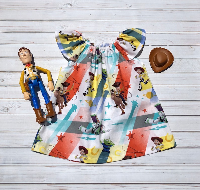 Girls Toy Story Flutter Sleeve Top ~ Baby Girl ~ Toddler ~ Woody ~ Jessie ~ Summer Clothes