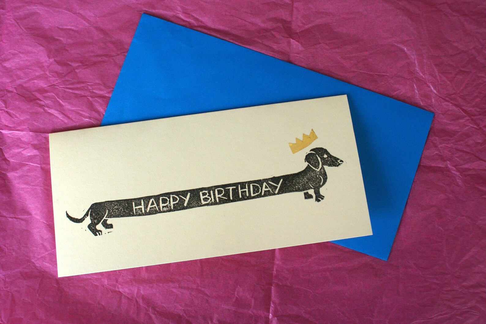 Dachshund Sausage Dog Happy Birthday Card Etsy UK