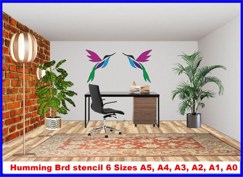 HUMMINGBIRD STENCIL A5,A4,A3,A2,A1,A0 Tough Reusable 350 Micron Material Various Sizes #HBRD01
