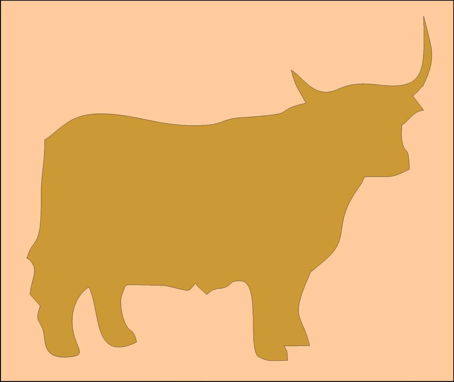 Printable Highland Cow Template Printable Highland Cow Template