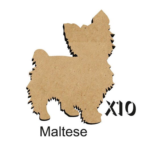 Pack of 10 YORKSHIRE TERRIER Dog blanks 4 size options 25mm,50mm,75mm,100mm from 3mm MDF DOGW205