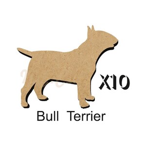 Pack of 10 YORKSHIRE TERRIER Dog blanks 4 size options 25mm,50mm,75mm,100mm from 3mm MDF DOGW205