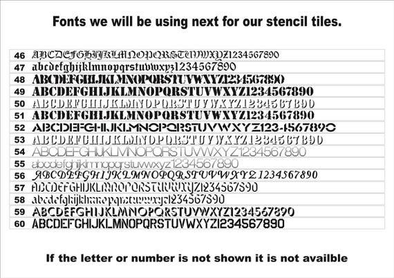 40mm High Custom Text Stencils in Single or Multiple lines in 350 Micron Mylar