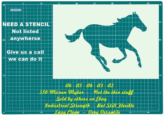 Horse Standing Mylar Reusable Stencil Airbrush Painting Art Craft DIY