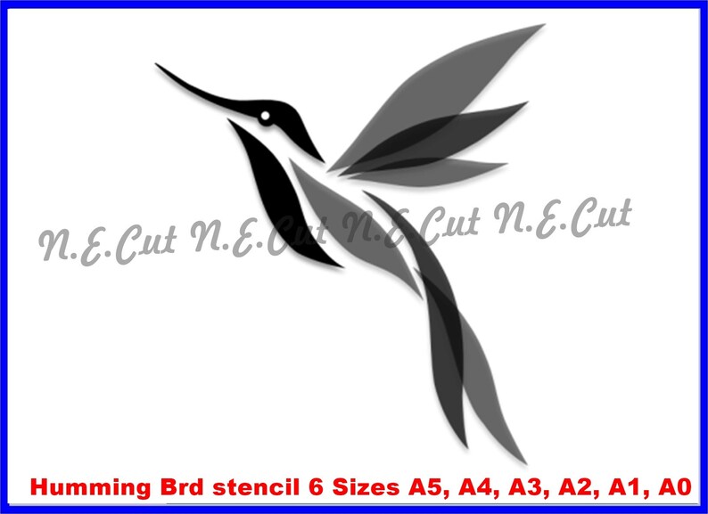 HUMMINGBIRD STENCIL A5,A4,A3,A2,A1,A0 Tough Reusable 350 Micron Material Various Sizes #HBRD01